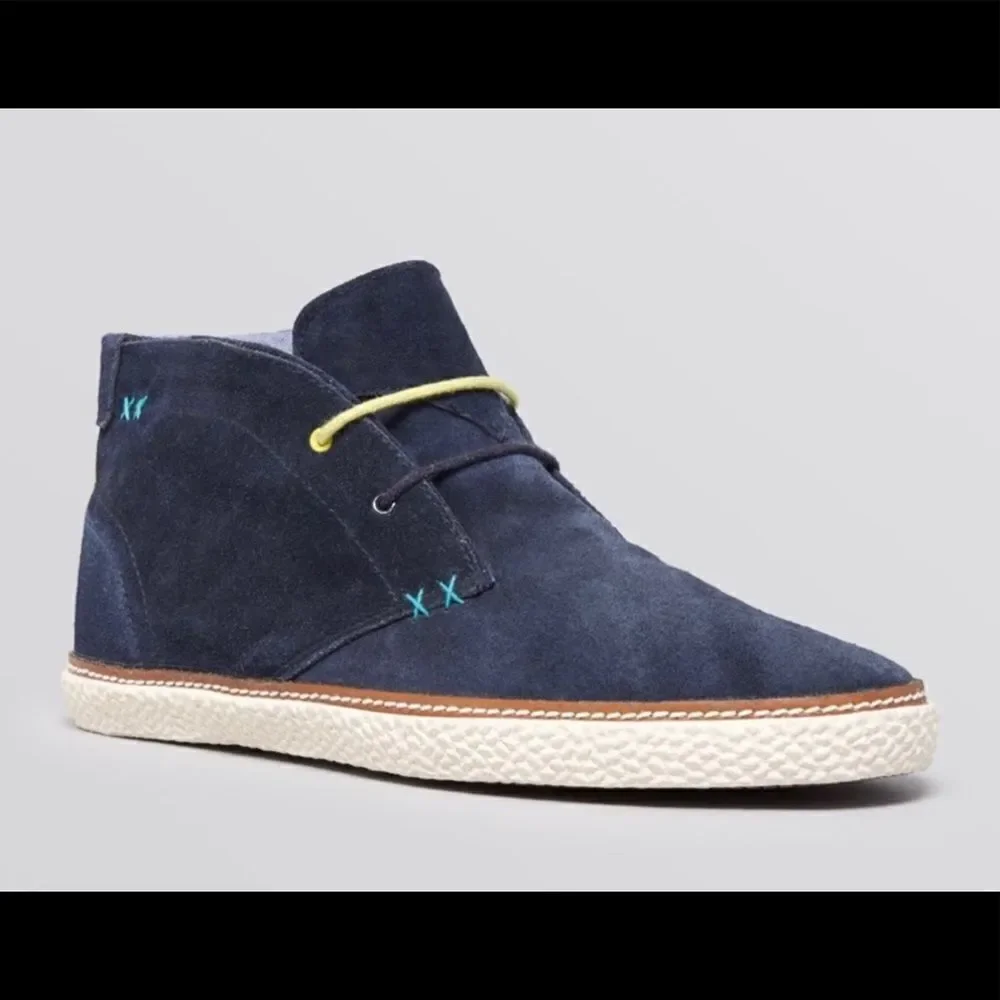 TED BAKER Abdon 2 Leather Blue Chukka Boots Size 13